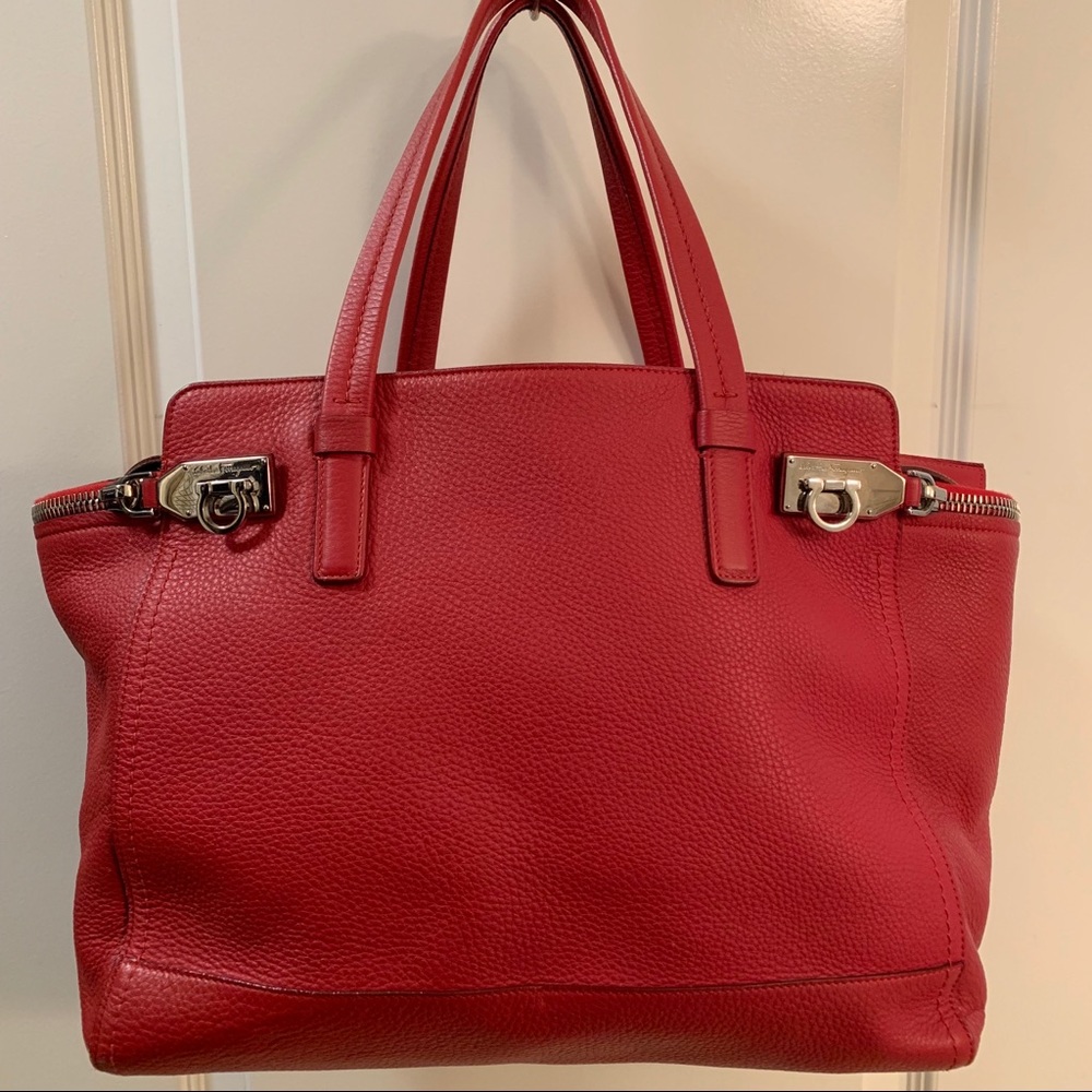 Authentic Salvatore Ferragamo Verve Large Tote